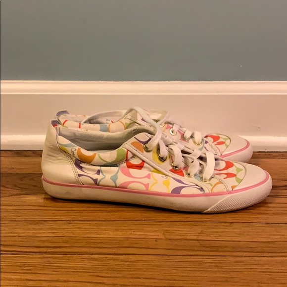 Coach Multicolor Sneakers Women’s Size 8 - Picture 3 of 4